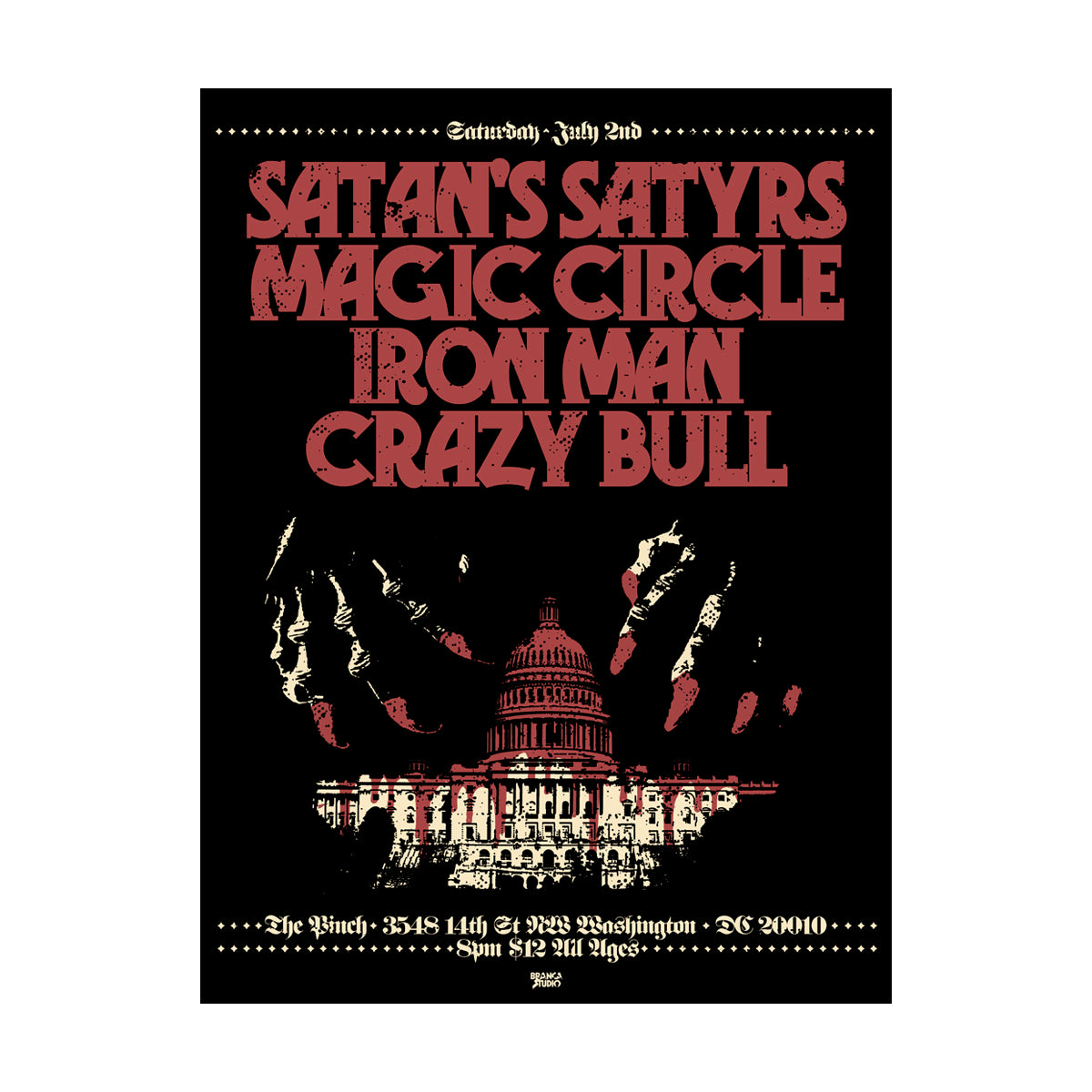 SATAN'S SATYRS + MAGIC CIRCLE + IRON MAN + CRAZY BULL